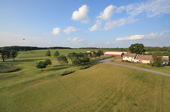 Aerial pgoto of Snyder Farm.
