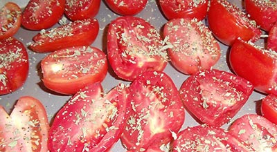 Roasted tomatoes.