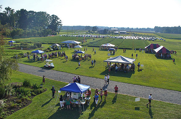 Overall view of Snyder Farn during Tomato Tasting.