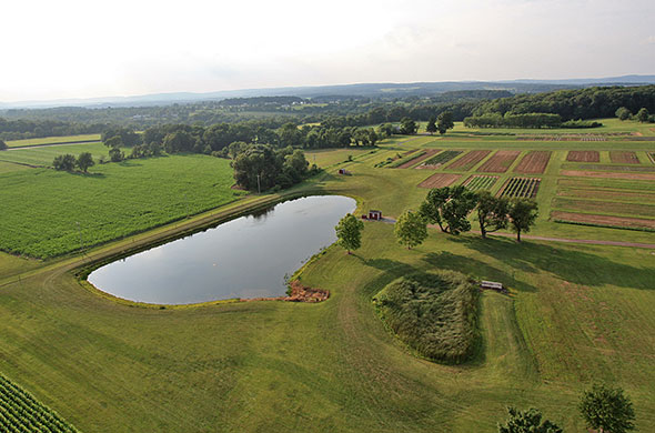 Aerial photo of Snyder Farm.