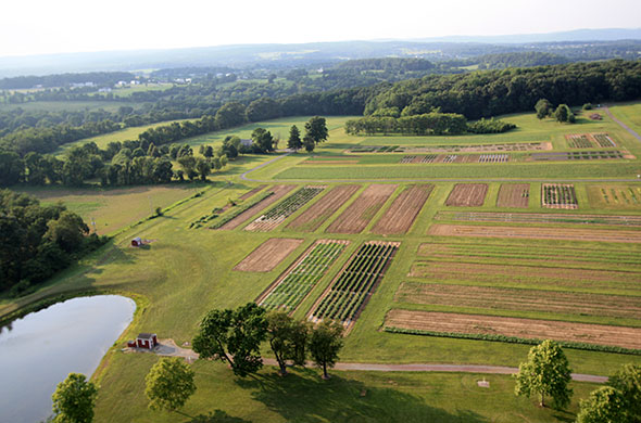 Aerial photo of Snyder Farm.
